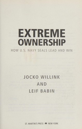 Extreme Ownership by Jocko Willink book cover