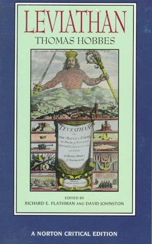 Leviathan by Thomas Hobbes book cover