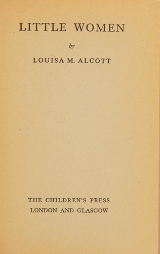 Little Women by Louisa May Alcott book cover