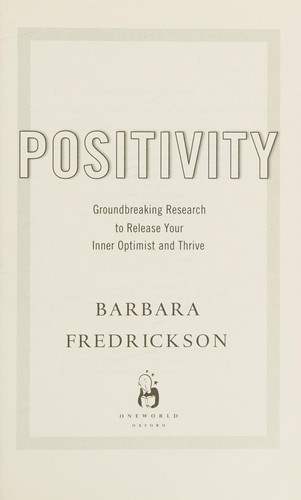 Positivity by Barbara Fredrickson book cover