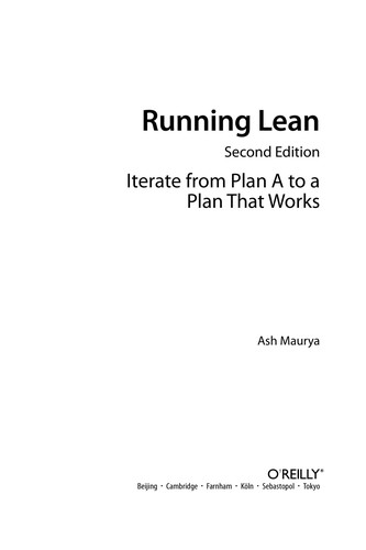 Running Lean by Ash Maurya book cover