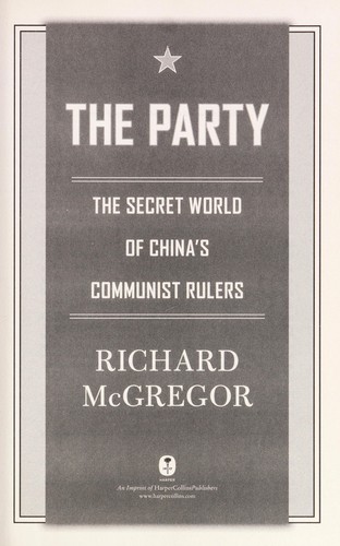 The Party by Richard McGregor book cover
