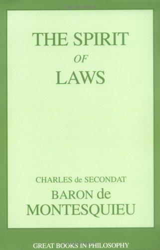 The Spirit of the Laws by Montesquieu book cover
